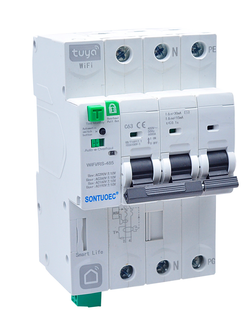 Control remoto inalámbrico teledirigido del APP de WiFi Tuya del disyuntor de IoT 4G