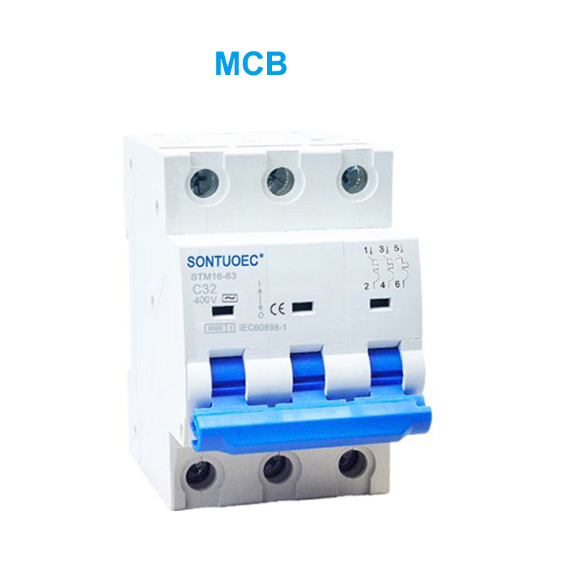 STM16-63 interruptor de circuito en miniatura 6ka 1p 2p 3p 4p 16a 230/400V MCB