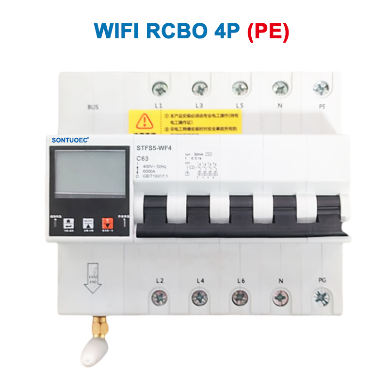 WiFi STFS5-63 Serie IT IoT Multi Functional IoT RCBO RCO Circuito inteligente